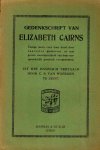 Elizabeth Cairns - Cairns, Elizabeth-Gedenkschrift