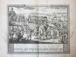 Anonymous - [Antique etching, ets] Anonymous, "DE MALLE ACTIONISTEN NAAR VIANEN OF 'T PEPERLAND", published 1720-1721.