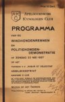 (HONDEN). APELDOORNSCHE KYNOLOGEN CLUB - Programma van de windhondenrennen en politiehondendemonstratie op Zondag 23 Mei 1937.
