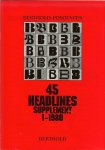 Berthold, Redaktie - Berthold Fototypes ..  45 Headlines supplement 1-1980