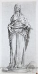 Perrier, François (1594-1649) - [Antique print, etching/ets, Rome] Ceres Borghese ['Segmenta nobilium signorum et statuarum.'], published 1638.