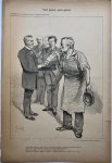 Braakensiek, Johan (1858-1940) - [Original lithograph/lithografie by Johan Braakensiek] Veel gemin, geen gewin, 22 Mei 1892, 1 pp.