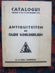  - Catalogus veiling ANTIQUITEITEN EN OUDE SCHILDERIJEN 15 en 16 november 1932