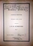 Schrijvers, Jean: - Haec Dies (Cantus festivus) ad quatuor vocibus virorum. Op. 7