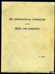 ALLARD, Elisabeth - Een grammaticaal onderzoek van het proza van Hadewych.