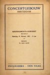 Muck, Karl: - [Programmheft] Programma van het Abonnements-Concert (Serie B). Dirigent Karl Muck. Solist: Leonid Kreutzer