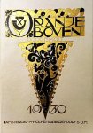 (HOEF, Chris van der / Jac. J. van GOOR). MOLT, E. - Oranje Boven. Een boek voor jong en oud, uitgegeven ter gelegenheid van den 50sten verjaardag van H.M. Koningin Wilhelmina. Geïllustreerd met 24 portretten [van leden van het Oranjehuis]. (Luxe-exemplaar in verguld perkament gebonden).
