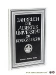 Hoffmann, Friedrich / Götz von Selle (eds.). - Jahrbuch der Albertus - Universität zu Königsberg/ pr. 1993, Band XXVIII.