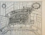 Lodovico Guicciardini (1521-1589) - [Cartography, antique print, etching] Map of Weesp, oude kaart Weesp, published ca. 1657.