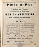 Beethoven, Ludwig van: - [Op. 5, Nr. 1] Zwei grosse Sonaten fu¨r Pianoforte und Violoncell oder Violine Op. 5. Nro. 1 (Sämmtliche Duos für Pianoforte und Violoncell... Ludwig van Beethoven. Erste vollständige Gesammtausgabe unter Revision von Franz Liszt. Heft 1)