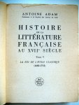 Adam, Antoine - Histoire de la littérature française au XVIIe siècle - Tome V - La fin de l'école classique (1680 - 1715) (FRANSTALIG)