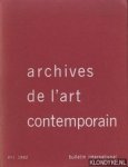Diverse auteurs - Archives de lárt contemporain