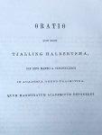 Halbertsma, Tjalling - Oration 1873 | Oratio [...] by Tjalling Halbertsma 1873.