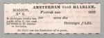 n.n - TREINKAARTJE - Amsterdam naar Haarlem Replica