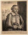 Jan Lievens (1607-1674) - Antique portrait print, etching | JOOST VAN DEN VONDEL, published 1727, 1 p.
