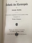 Walter Niemann - Die Ästhetik des klavierspiels von Adolph Kullak