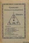 Derk, H.L. van - Geheime genootschappen en orden
