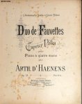 D`Haenens, Arthur: - Duo de fauvettes. Caprice Polka pour piano à quatre mains. Op. 53