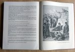 H. Wolffenbuttel-van Rooijen, - BIJBELSCHE GESCHIEDENIS: Geschiedenis van het oude testament & Geschiedenis van het nieuwe testament - Twee kunstleren banden in casette, met in totaal 117 illustraties van Gustave Doré