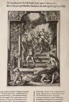 Monogrammist RDZ - [Antique satirical print, Amsterdam, usury, ca 1739] Spotprent op de openbare executie van de Amsterdamse woekeraar en bedrieger Aron Abrams, published 1737-1739, 1 p.