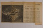 Diverse - Henry Van de Velde 1863 - 1957 (2 foto's)