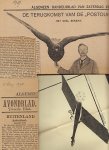 LUCHTVAART - Mapje met ruim 20 uitvoerige originele krantenknipsels over luchtvaart uit 1907-1939.
