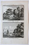 Spilman, Hendricus (1721-1784) after Beijer, Jan de (1703-1780) - Het Dorp Eemnes binnens Dijks. / Het Dorp Eemnes buitens Dijks.