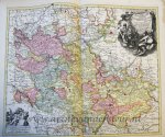 Pieter Schenk (1660-1713) - [Antique print, cartography, handcolored engraving] Maps of Western Germany, published ca. 1702.