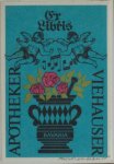 Kuchenbauer, Otto. - Exlibris voor Apotheek Viehauser. Kuchenbauer, Otto. - Exlibris voor Apotheek Viehauser.