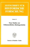 Kunisch, Johannes (ed.) - Neue Studien zur frühneuzeitlichen Reichsgeschichte.