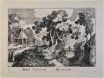 Simon Wijnants Frisius (1580-1629) after Matthijs Bril (1550-1584) - Antique print, etching | Landscape with tree, published 1614, 1 p.