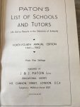 Paton - Paton’s list of schools And tutors 1941
