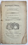  - Printed publication, 1819, Almanac | Mengelingen. Eerste Stuk. Uitgegeven door de maatschappij tot nut van 't algemeen, Amsterdam, C. de Vries, H. van Munster en zn. en J. van der Hey, 1819, 1-80 pp.