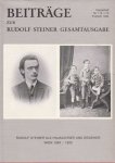  - Beiträge zur Rudolf Steiner Gesamtausgabe. Nr. 112/113. Frühjahr 1994: Rudolf Steiner als Hauslehrer und Erzieher. Wien 1884/1890