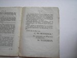 Bentinck, C.W. Ter ordonnantie van Welgemelde Gedeputeerden, M. Tydeman. Te Zwolle - Provisineele Instructie voor de respective Kelderhouders van Brandewyn en Gebrande of Gedistelleerde Wateren