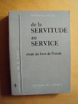 Auzou, Georges - De la servitude au service. Étude du livre de l'Exode