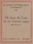 Isaac da Costa - Vijf en twintig jaren - een lied in 1840