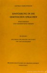 BERGSTRÄSSER, G. - Einführung in die semitischen Sprachen. Sprachproben udn grammatische Skizzen. Im Anhang: Zur Syntax der Sprache von Ugarit von Carl Brockelmann.
