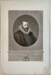Reckleben, Jan Frederik Christiaan naar Cornelis van der Voort. - Original print, 1853 I  Portret van Pieter Dirkszoon Hasselaer (1554-1616), VOC bewindhebber, door Reckleben.
