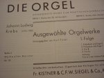Krebs; Johann Ludwig (1713-1780) - DIE ORGEL; Ausgewahlte Orgelwerke / Reihe II Werke alte meister; Nr. 18