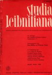Miller, Kurt & Wilhelm Totok (Herausgeber) - Studia Leibnitiana: Vierteljahrschrift für Philosophie und Geschichte der Wissenschaften. Band I Heft 4