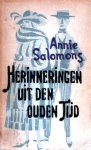 Salomons, Annie - Herinneringen uit den ouden tijd. Over schrijvers die ik persoonlijk heb gekend. Deel 2