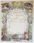  - [Nieuwjaarswensch / New Year Wishes, 1785] A.W. Hand colored wishcard with the Annunciation and the Nativity, dated 1785, 1 p.