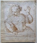 attributed to Jan de Bray (c. 1627-1697) - Antique drawing | Woman with raised hand, ca. 1680, 1 p.