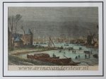  - [Original print, hand colored wood engraving, Den Haag, The Hague] Vue de la Haye (Hollande), published 1865.