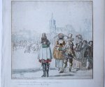 Cornelis Ploos van Amstel (1726-1798), after Hendrick Barentsz. Avercamp (1585-1634) - Antique printdrawing | Winterkoning: The King and queen of Bohemia on the ice, published 1766, 1 p.