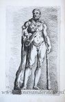 François Perrier (1594-1649) - [Antique mythology print, etching] Hercules and Telephus ['Segmenta nobilium signorum et statuarum.'], published 1638