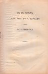 Greijdanus, Dr. S. - De schorsing van Prof.Dr K. Schilder