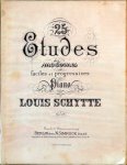 Schytte, Ludvig: - 25 études modernes et progressives pour piano. Oeuvre 8
