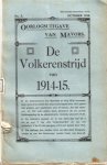 Mavors - - De volkerenstrijd van 1914-15. V. De operatiën te land. B. In het Oosten. I. 2 Augustus-eind December 1914. (Oorlogsuitgave van Mavors No. 5. October 1915).